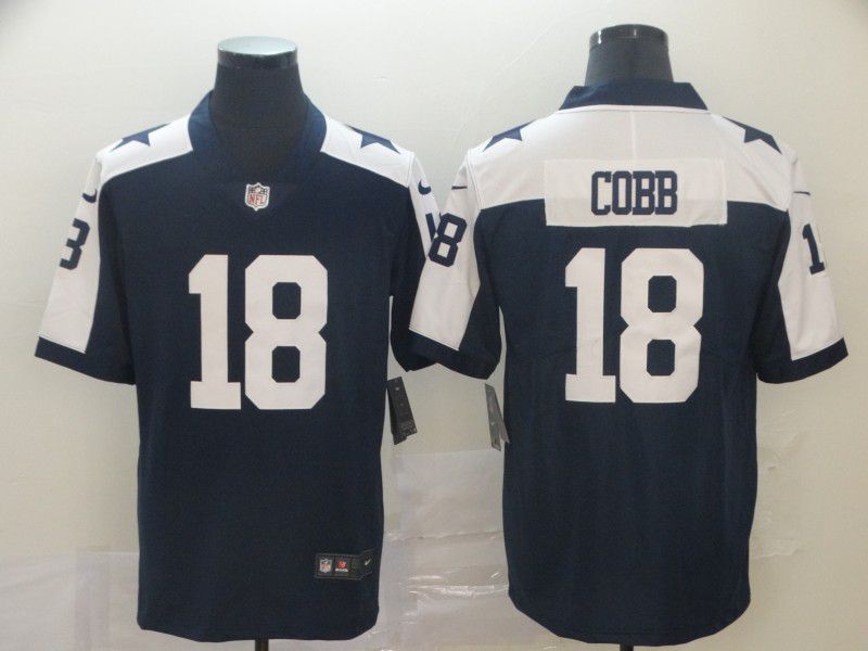 Men Dallas cowboys 18 Cobb Blue Nike Vapor Untouchable Limited NFL Jerseys